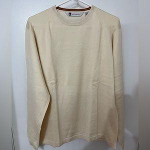 Bachrach Men’s Lightweight Sweater Size M White/Cream